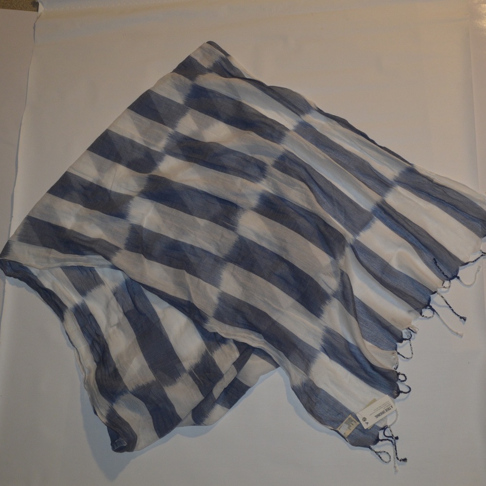 American Eagle Scarf Blue and White Striped
